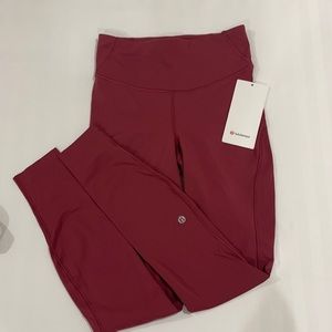 Lululemon size 4 base pace HR tight 28” mulled wine color